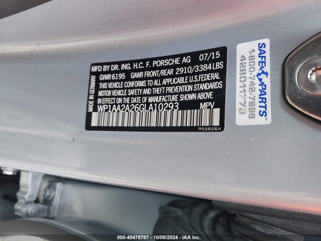 2016 PORSCHE CAYENNE WP1AA2A26GLA10293 Photo 8