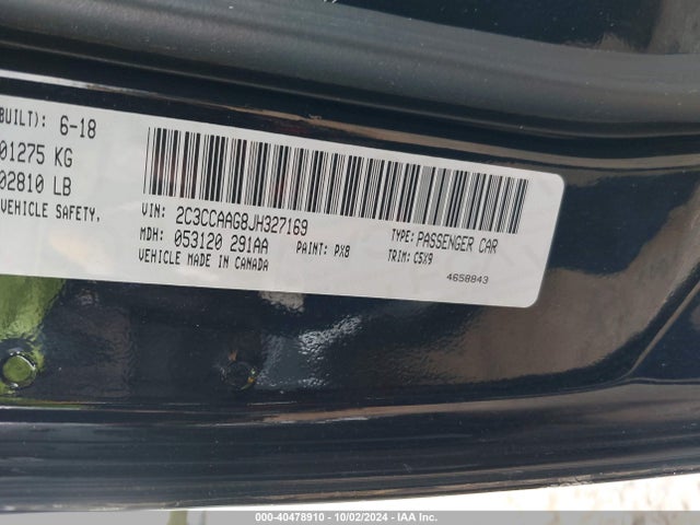2C3CCAAG8JH327169 Chrysler 300 Touring