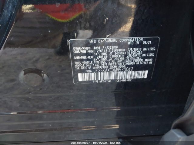 JF2SKAXCXMH530042 Subaru Forester Touring