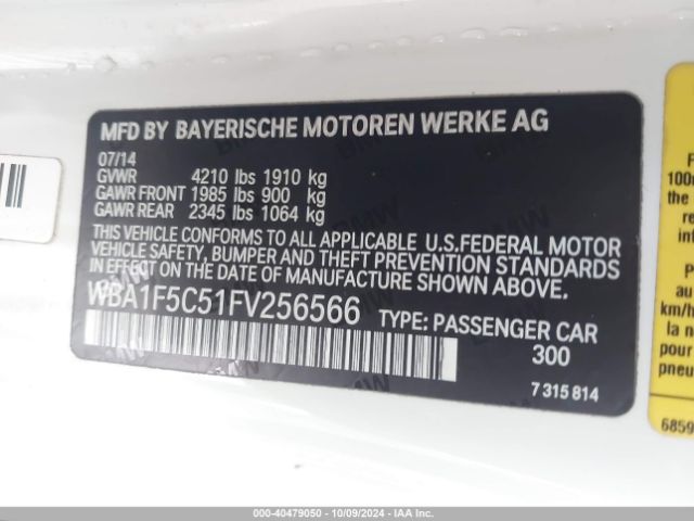 WBA1F5C51FV256566 BMW 228I