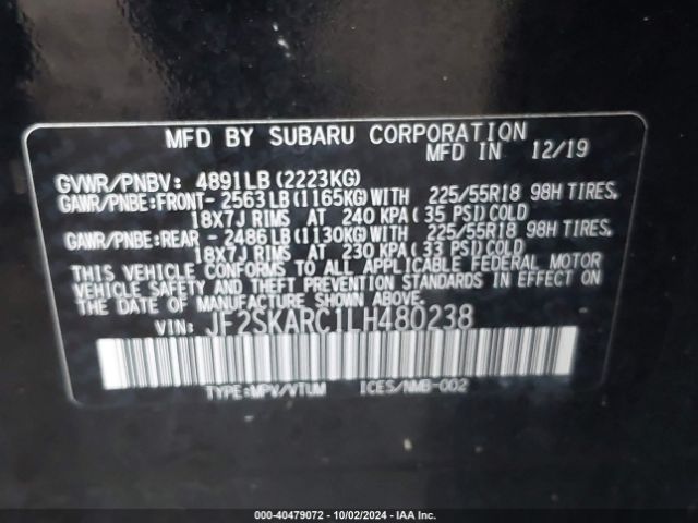 JF2SKARC1LH480238 Subaru Forester Sport