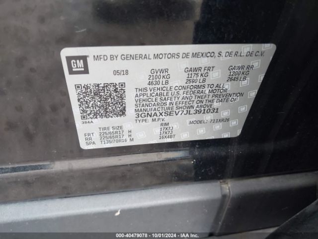 2018 CHEVROLET EQUINOX 3GNAXSEV7JL391031 Photo 8