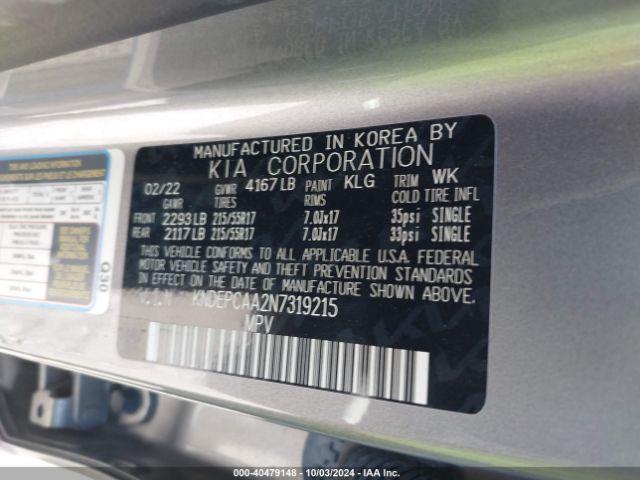 KNDEPCAA2N7319215 KIA Seltos Lx