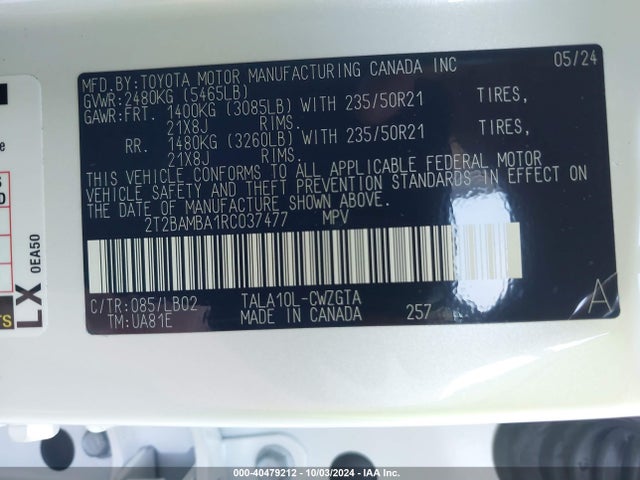 Lexus Rx 350 Premium Plus 2024 2T2BAMBA1RC037477 Image 9