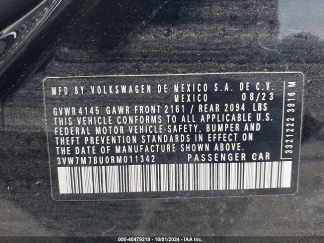 3VW7M7BU0RM011342 Volkswagen Jetta 1.5t Se