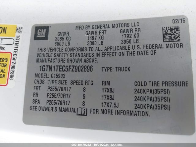 1GTN1TEC5FZ902896 GMC SIERRA 1500