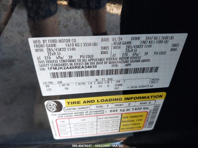1FMJK2A80REA34630 Ford Expedition Limited Max