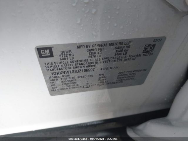 1GKKNWLS8JZ106997 GMC Acadia Slt-2