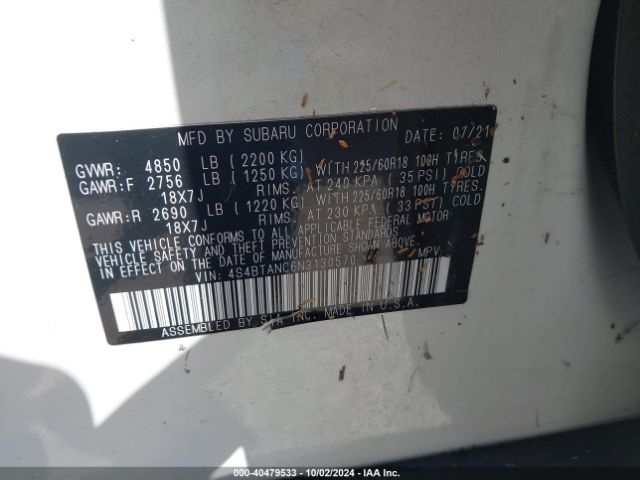 4S4BTANC6N3130570 Subaru Outback Limited