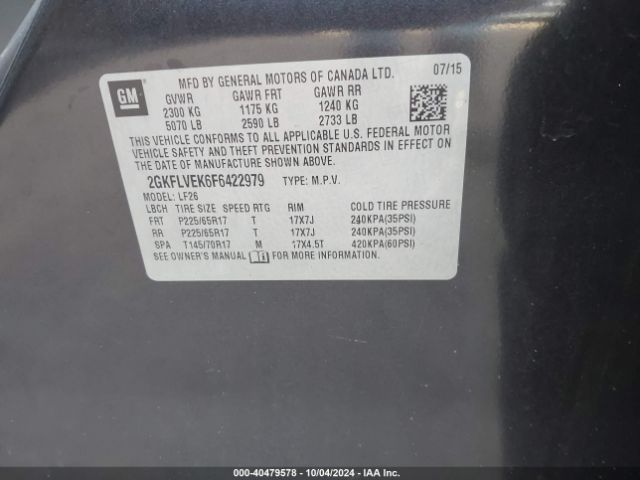 2GKFLVEK6F6422979 GMC Terrain Sle-1