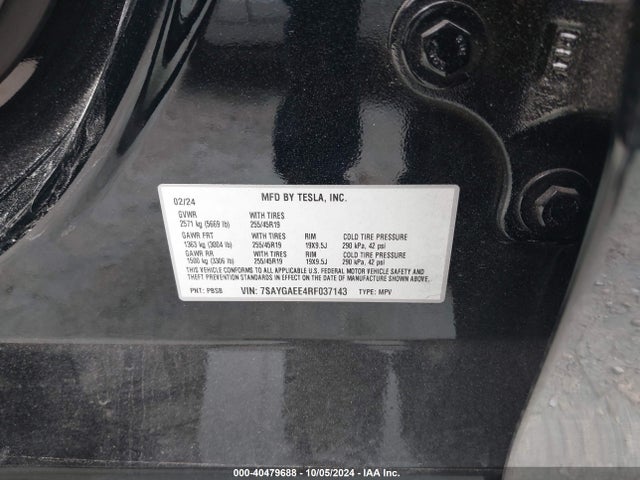 2024 TESLA MODEL Y 7SAYGAEE4RF037143 Photo 8