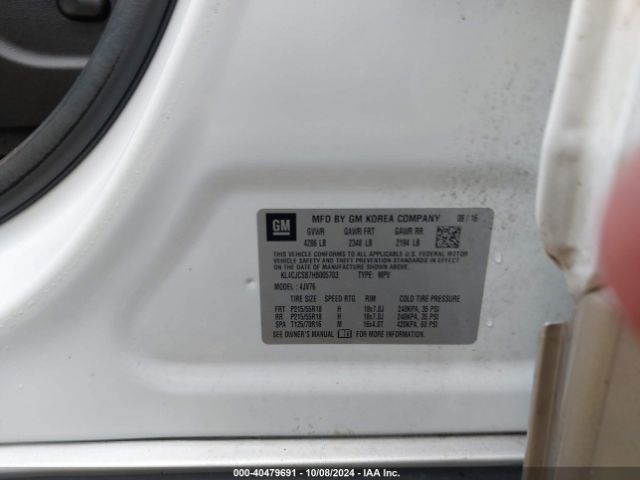 KL4CJCSB7HB005703 Buick Encore Essence