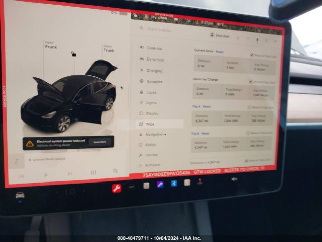 7SAYGDEE9PA135435 Tesla Model Y