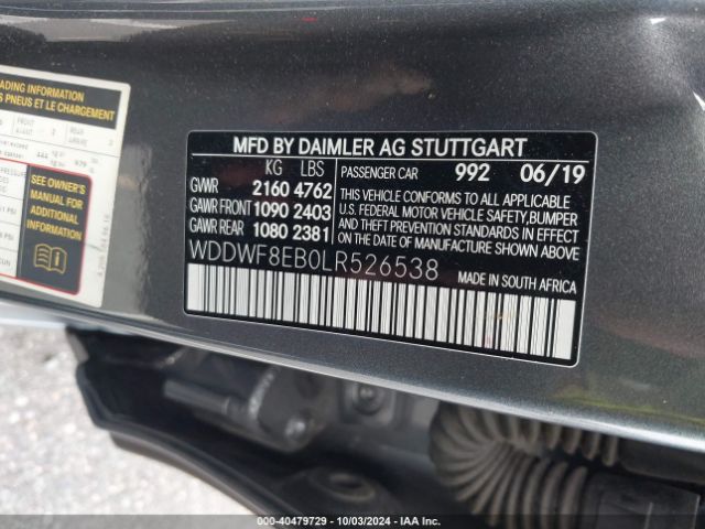 WDDWF8EB0LR526538 Mercedes-Benz C 300 4matic