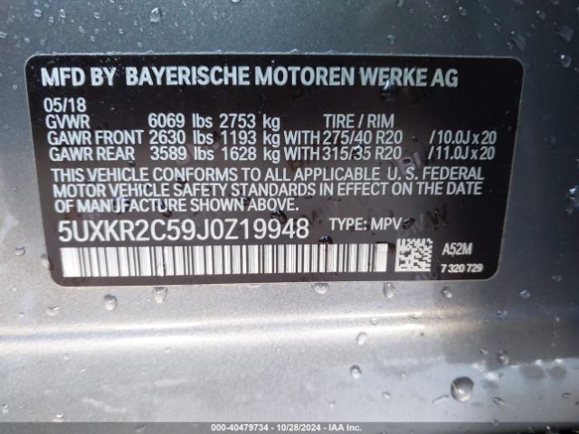 5UXKR2C59J0Z19948 BMW X5 Sdrive35i