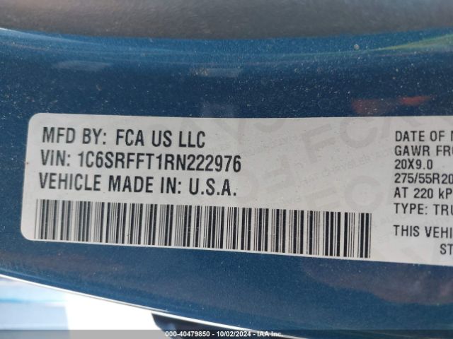 1C6SRFFT1RN222976 RAM 1500 Lone Star  4x4 5'7 Box