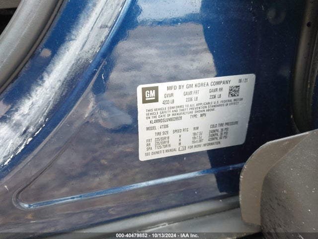 KL4MMDSL6NB028928 Buick Encore Gx Fwd Select