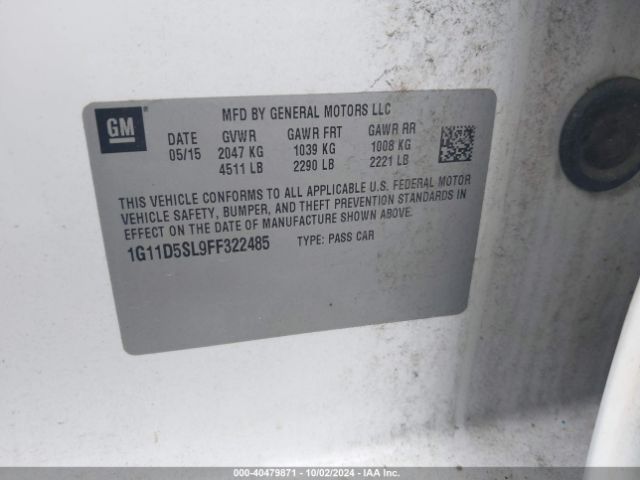 1G11D5SL9FF322485 Chevrolet MALIBU 2LT
