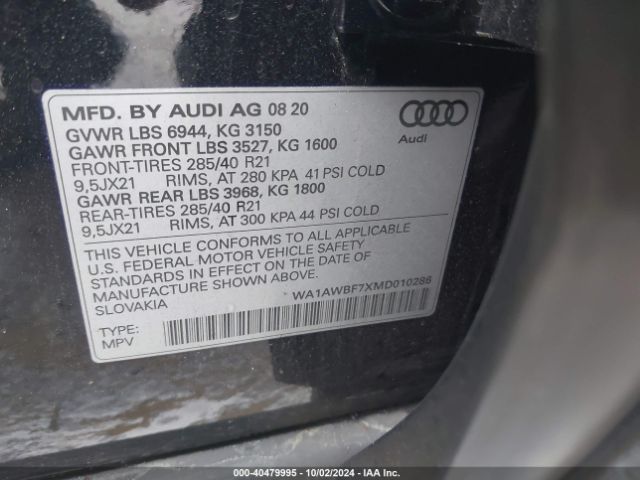 2021 AUDI SQ7 WA1AWBF7XMD010286 Photo 8