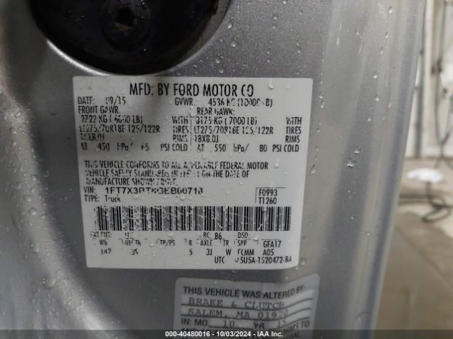 1FT7X3BT8GEB00718 Ford F-350 Xlt