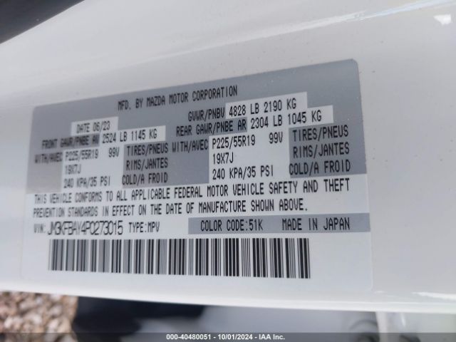 JM3KFBAY4P0273015 Mazda Cx-5 2.5 Turbo