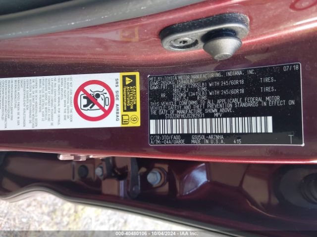 5TDZZRFH0JS282931 Toyota Highlander Le Plus