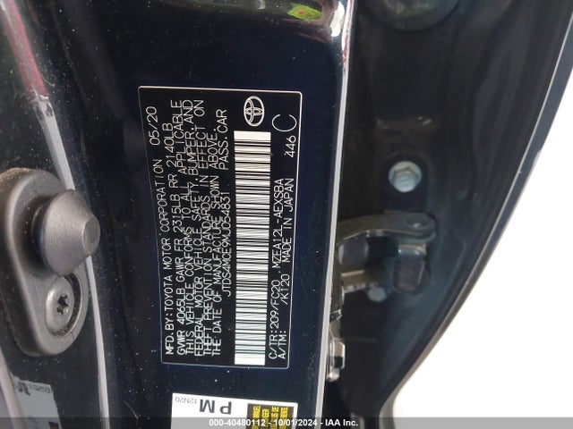 Toyota COROLLA SE 2021 JTDS4MCE9MJ054831 Image 9
