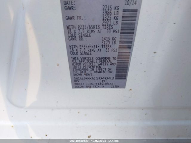 5N1AL0MNXFC504043 Infiniti QX60