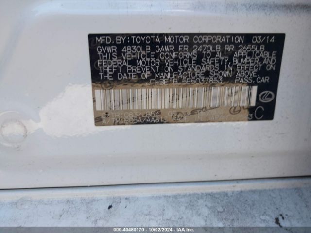 JTHBE1BL5E5037853 Lexus GS 350