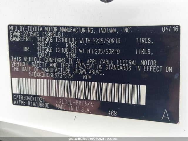 Toyota Sienna Se 8 Passenger 2016 5TDXK3DC6GS731229 Image 9