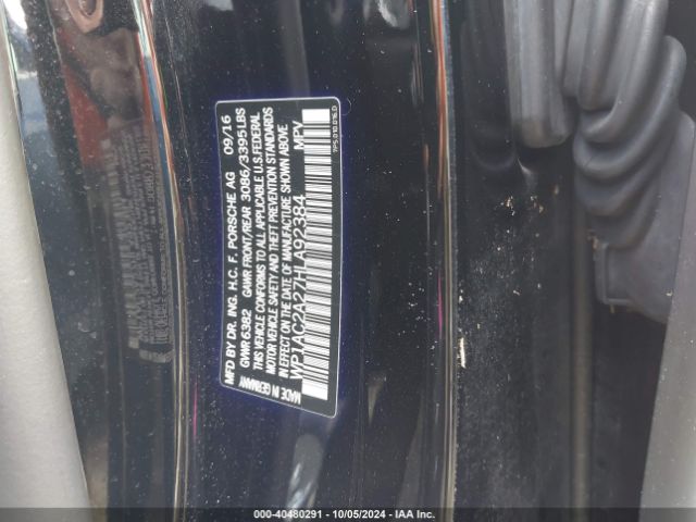 WP1AC2A27HLA92384 Porsche Cayenne Turbo