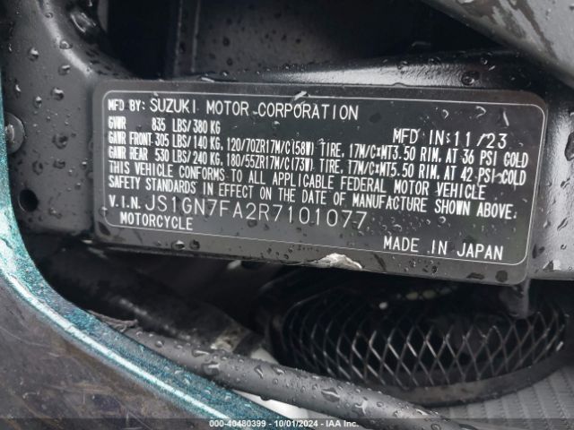 2024 SUZUKI GSX-R600 JS1GN7FA2R7101077 Photo 9