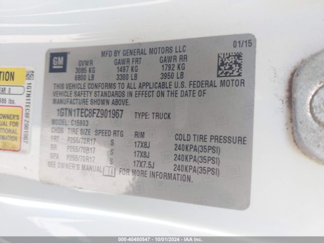 1GTN1TEC8FZ901967 GMC SIERRA 1500