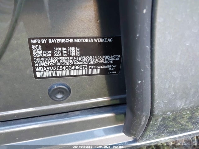 BMW 535i Gran Turismo 2016 WBA5M2C54GG499073 Image 9