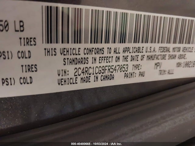 2C4RC1CG9FR547053 Chrysler Town & Country Touring-l