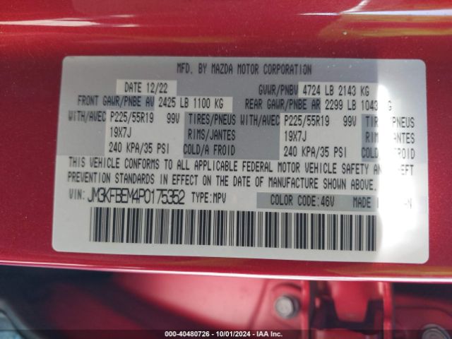 JM3KFBEM4P0175352 Mazda Cx-5 2.5 S Premium Plus