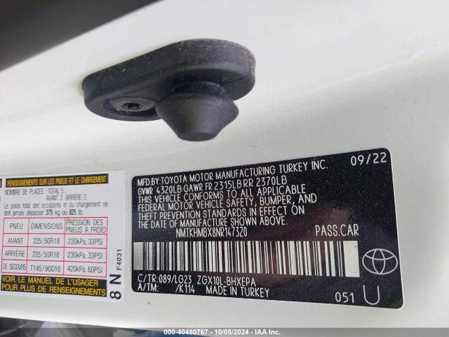 Toyota C-hr Limited 2022 NMTKHMBX8NR147320 Image 9
