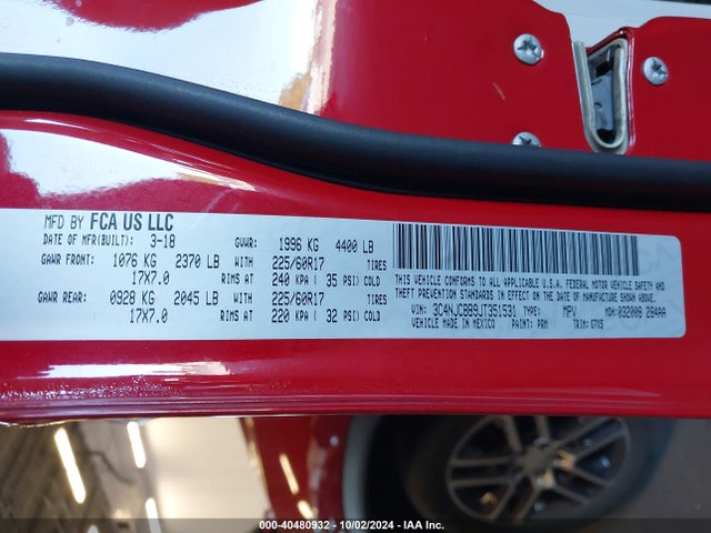 3C4NJCBB9JT351531 Jeep Compass Latitude Fwd