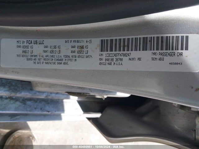 1C3CCCAB7FN700247 Chrysler 200 Limited