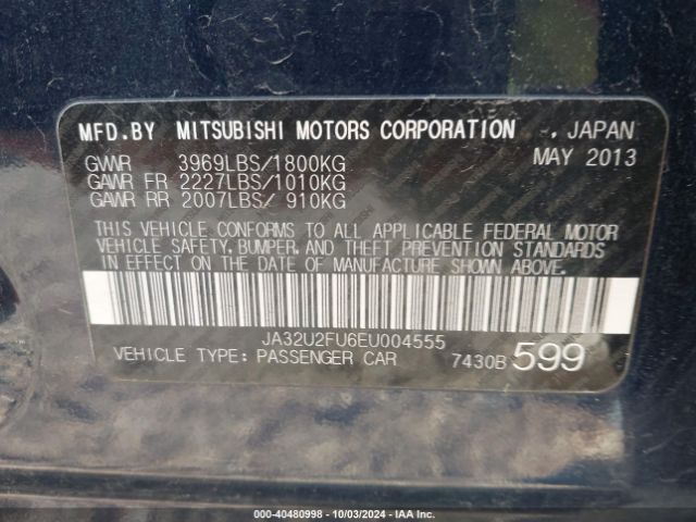 2014 MITSUBISHI LANCER JA32U2FU6EU004555 Photo 8