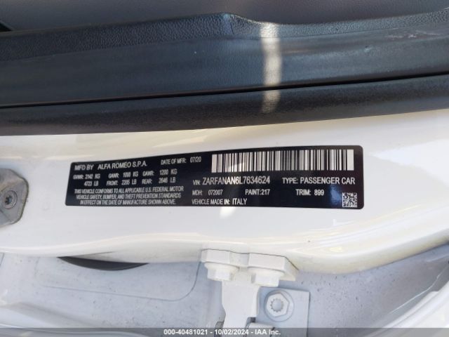 ZARFANAN6L7634624 Alfa Romeo Giulia Awd