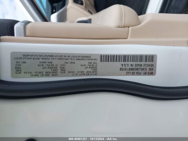 1C4RJJBG0M8115158 Jeep Grand Cherokee L Limited 4x2