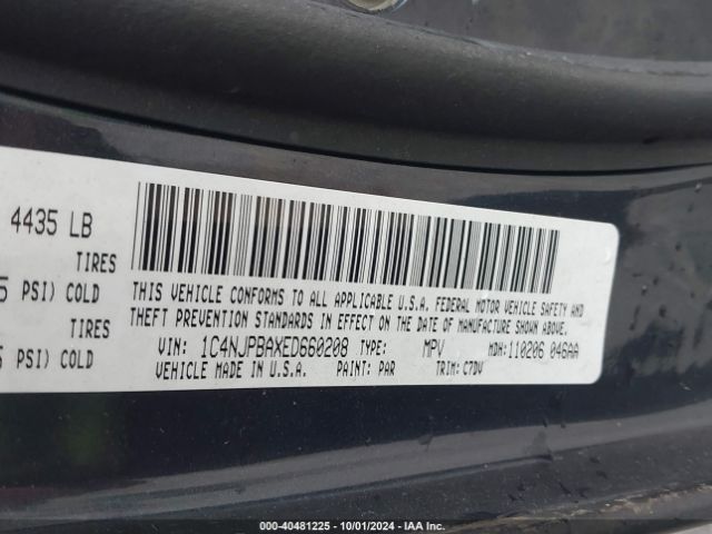 1C4NJPBAXED660208 Jeep Patriot Sport