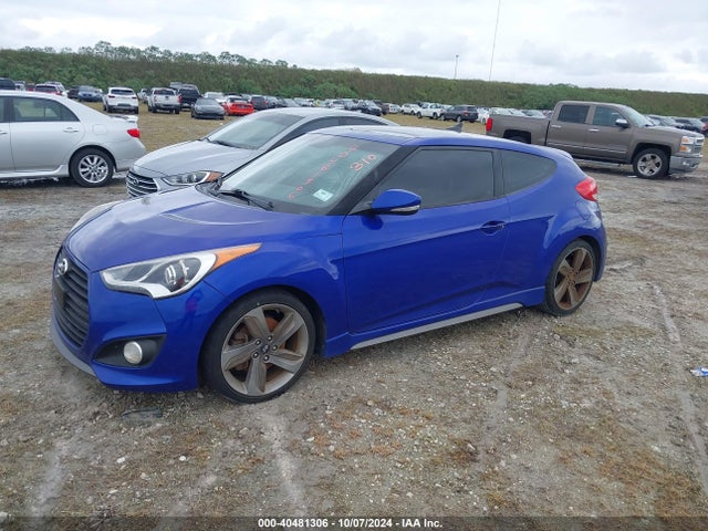 Hyundai Veloster Turbo W/black 2014 KMHTC6AE9EU211453 Image 2