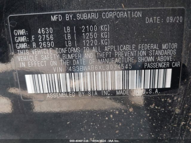 4S3BWAB6XL3034545 Subaru Legacy