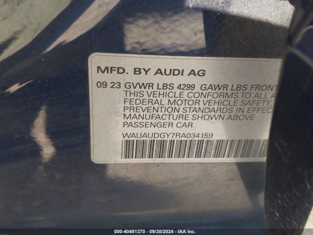 WAUAUDGY7RA034159 Audi A3 Premium 40 Tfsi Front-wheel Drive S Tronic