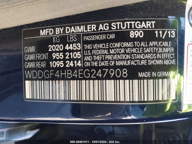 WDDGF4HB4EG247908 Mercedes-Benz C 250 Luxury/sport