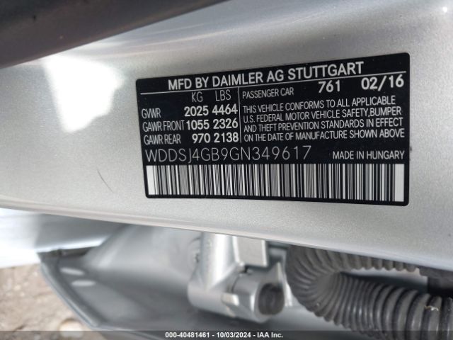 WDDSJ4GB9GN349617 Mercedes-Benz CLA 250 4MATIC