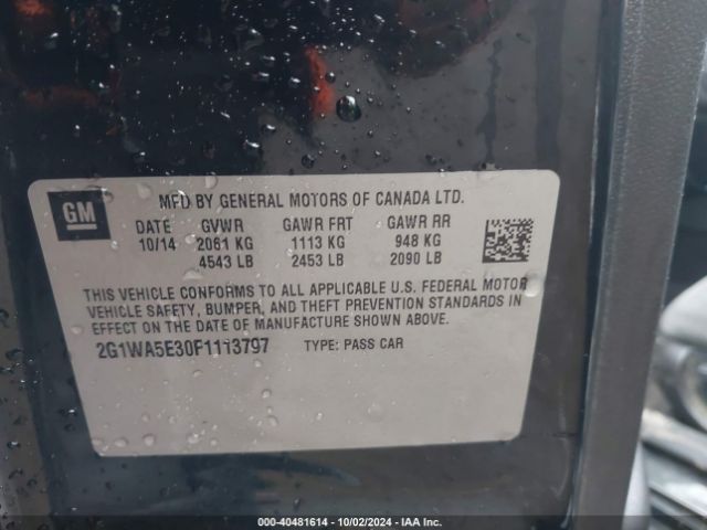 2G1WA5E30F1113797 Chevrolet Impala Limited Ls