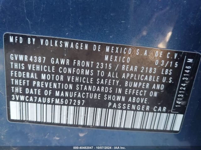 3VWCA7AU8FM507297 Volkswagen Golf Sportwagen Tdi S 4-door